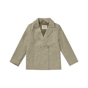 Rylee & Cru Girls Rylee + Cru Collective Double-Breasted Linen-Blend Blazer,